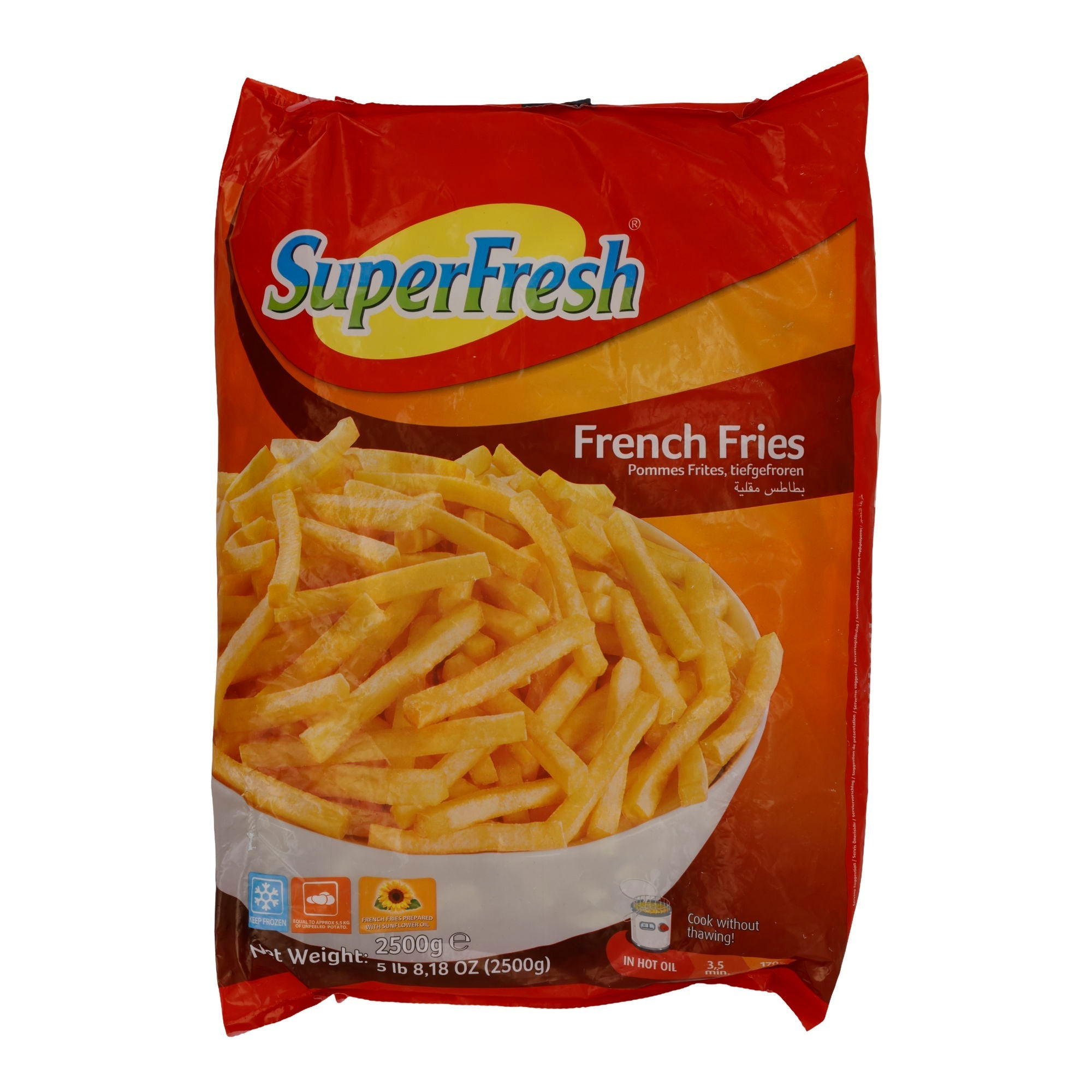 French Fries SuperFresh | Tiefgefrorene Pommes Frites | 2500 g SUPERFRESH